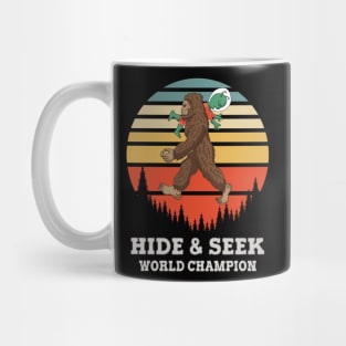 Hide and Seek World Champion Retro Vintage Bigfoot Silhouette Mug